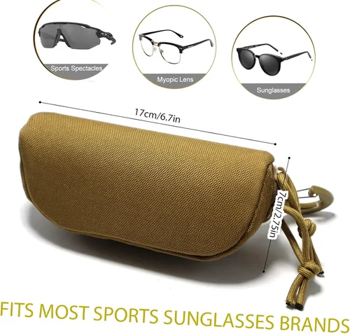 Vista 9 de Tactical Molle Glasses Case Tactical Eyeglasses Case Shockproof Sunglasses Carrying Protective Box with Clip