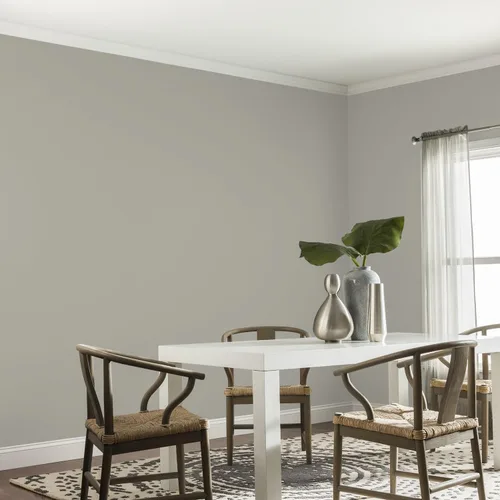Vista 353 de Glidden Pintura Interior + Imprimación: Gris/Plata Antigua, Una Capa, Satinado, 1 Galón