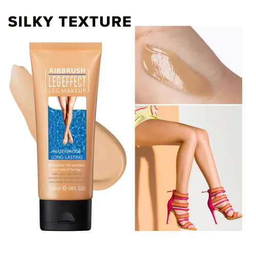 Vista 5 de Maquillaje de piernas impermeable, corrector corporal sin transferencia, cobertura para venas, cicatrices, tatuaje (#01 Fairest Glow, 1 unidad)