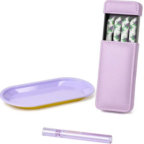 Vista 10 de OZCHIN Porta-cigarrillos con extracción y empuje, pipa para fumar tabaco, estuche para cigarrillos, regalos, mantiene 4 de tamaño rey, gran regalo