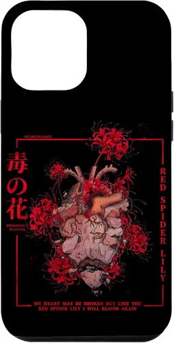 Vista 26 de Carcasa estética para iPhone 17, diseño de lirio de araña roja o Higanbana en Japón