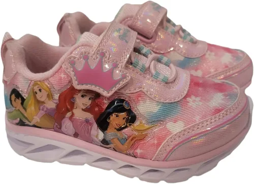 Vista 2 de Disney Princesses - Tenis deportivos iluminados, color rosa (bebé), talla 10