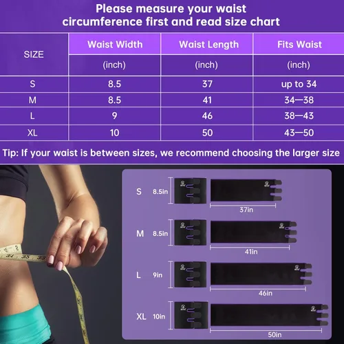 Vista 6 de RIYA Faja reductora de cintura para sudar para mujeres y hombres, banda de sudor para el vientre y el estómago