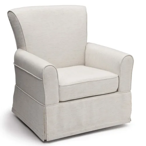 Vista 10 de Delta Children Silla mecedora giratoria tapizada, color carbón Carbón vegetal