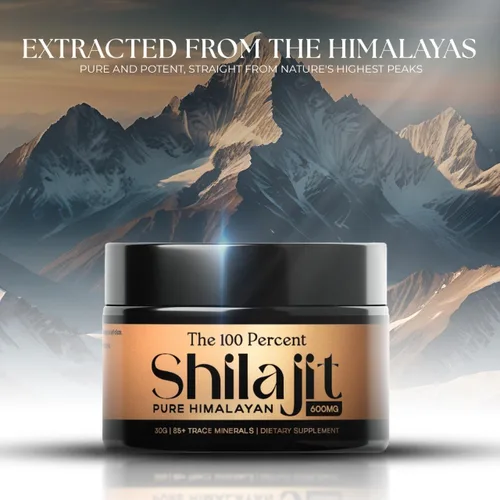 Vista 4 de Shilajit puro del Himalaya para hombres y mujeres, 600 mg, 50 porciones, grado oro, prueba de laboratorio incluida, ácido fúlvico de máxima potencia