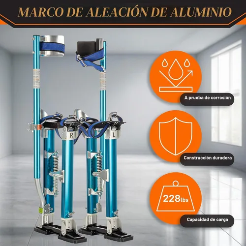 Vista 2 de Pentagon Herramienta profesional 18"-30" zancos azules para paneles de yeso de la más alta calidad