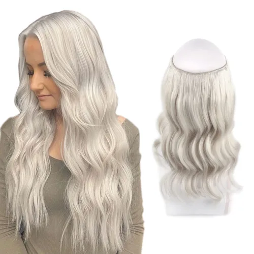 Vista 47 de Sassina Extensiones de Cabello con Alambre Invisible Cabello Humano Real con Alambre Transparente Tamaño Ajustable Clips Seguros Naturales Liso