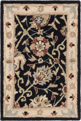 Vista 20 de SAFAVIEH Colección Antigüedades - Alfombra de 6' redonda, marrón y verde, hecha a mano, diseño oriental tradicional de lana, ideal para áreas