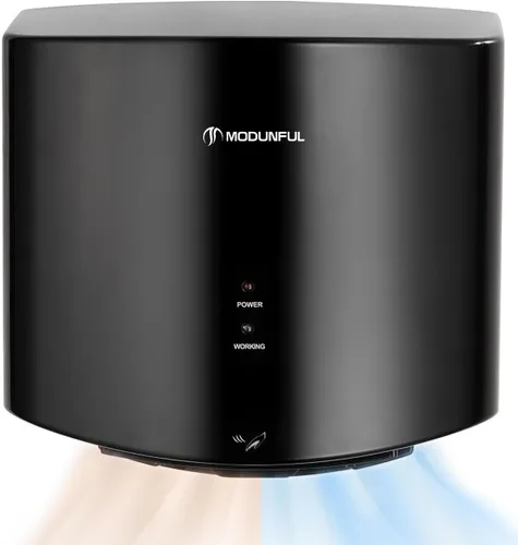 Vista 11 de modunful Secadores de manos compactos para baños domésticos: secador de manos Turbo Power con enchufe de 110V, flujo de aire dual, D5 Ease Pure