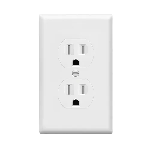 Vista 15 de ENERLITES Receptáculo dúplex, tomas de pared eléctricas resistentes a manipulaciones, grado comercial, 15A 125V, autoconectado, 2 polos, 3 cables