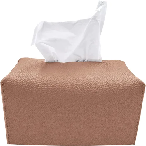 Vista 27 de Carrotez Funda para caja de pañuelos, soporte cuadrado de piel sintética refinada, soporte decorativo para encimera de tocador de baño, mesitas