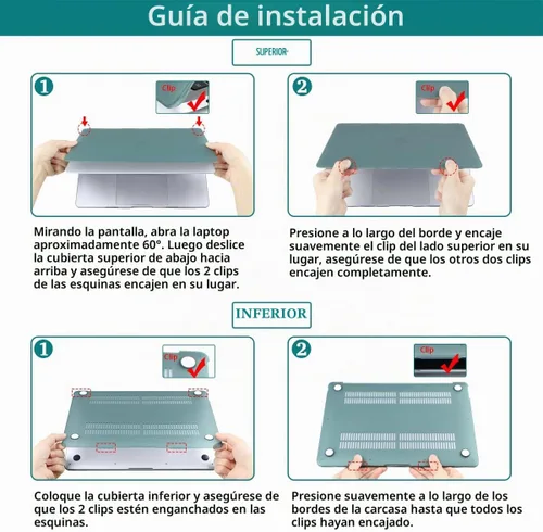 Vista 7 de Teryeefi Compatible con MacBook Air de 13 pulgadas A2337 M1 Chip A2179 A1932 (versión 2018-2020), funda protectora delgada + cubierta de teclado