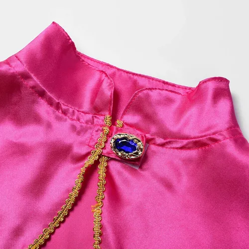 Vista 4 de Uhdear Disfraz de princesa para fiesta de nieve para niña juego con accesorios