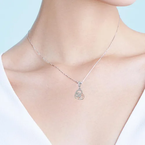 Vista 6 de KunBead Abalorios colgantes de corazón rosa de cumpleaños de 12, 13, 16, 18, 21, 30, 40, 50, 60, 70, compatible con pulsera Pandora, collar