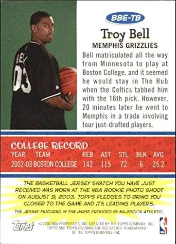 Vista 2 de 2003-04 Bazooka Beginnings #TB Troy Bell NBA Basketball Trading Card