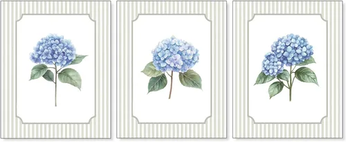 Vista 9 de Pleonox Juego de 4 impresiones artísticas florales de hortensias con lazo azul coqueta verde salvia de 8 x 10 pulgadas, con texto en inglés «How