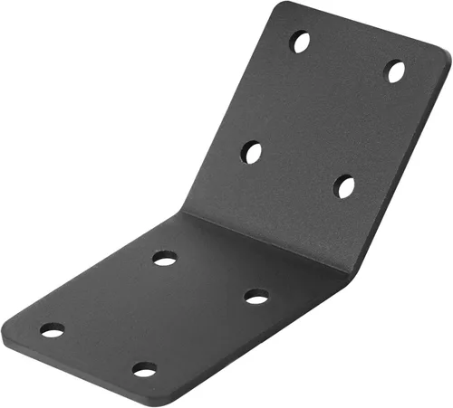 Vista 3 de 10 placas de soporte de ángulo de 45 grados en el interior de 2-1/2 pulgadas, 1/8 pulgadas de grosor