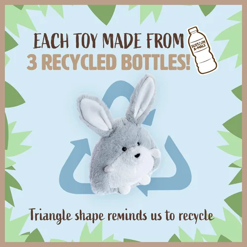 Vista 3 de Kids Preferred Sustain a-mals Bowen The Bunny - Peluche de peluche, fabricado con materiales reciclados