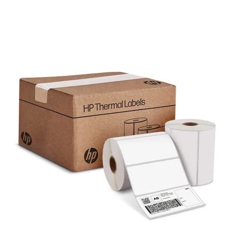 Vista 8 de HP Etiquetas de envío térmico directo 2 x 1, 2 rollos, 1375 hojas por rollo, etiquetas blancas multiusos para uso personal o comercial, compatibles