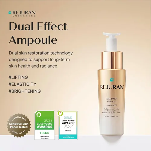 Vista 2 de REJURAN® Dual Effect Ampoule 10mL Travel Size, DOT DUAL c-PDRN® Korean Face Serum, Portable Skincare Ampoule for Hydration, Firming, Wrinkle Care &