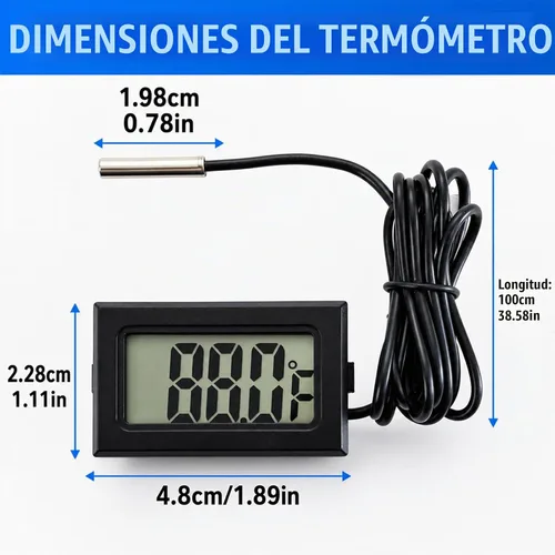 Vista 5 de Termómetro digital LCD para refrigerador, 5 unidades, Fahrenheit -Rango de 50F a 230F, resolución de 0.1 grados, para monitoreo de temperatura