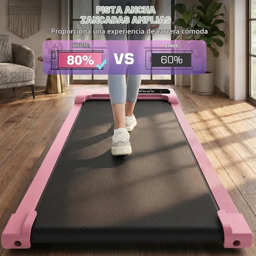 Vista 6 de Under Desk Treadmill, Walking Pad Treadmill for Home Office, 3.0 HP Portable Walking Treadmill 300 lb Capacity, Compact Walking Jogging Running
