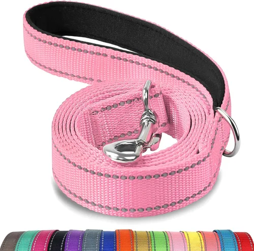 Vista 11 de Joytale - Correa reflectante de doble cara para perro, 6, 5 y 4 pies, resistente de nailon, asa acolchada, para pasear perros pequeños y medianos