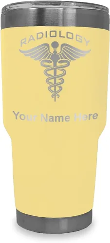 Vista 8 de LaserGram Vaso personalizado de 20 onzas, radiología (negro) Regalo grabado para radiólogos, acero inoxidable aislado al vacío, grabado con láser
