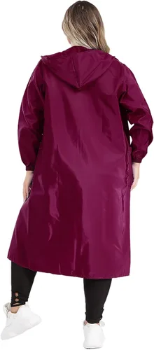 Vista 2 de Delantal de cocina para hombre y mujer, con capucha, de manga larga, impermeable, con cremallera