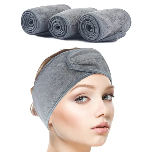 Vista 11 de SINLAND Diadema facial de spa ajustable para maquillaje, paquete de 3 3 multicolor