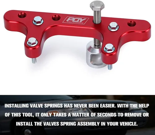 Vista 8 de Herramienta de compresor de resorte de válvula de motor compatible con Ford Mustang GT F150 4.6L 5.4L 2V Romeo Windsor Lincoln Mercury Red