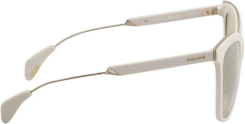 Vista 3 de Police Affair-2 SPL621 SPL621 3GFG blanco moda cuadrado gafas de sol 2205in