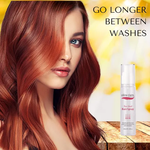 Vista 5 de El spray de protección térmica Celine Claire y el escudo térmico para cabello es un protector antiencrespamiento para todo tipo de cabello