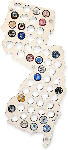 Vista 13 de Torched Tapa de cerveza Mapa Alabama, Estados Unidos tapa de cerveza titular decoración de pared, regalo para amantes de la cerveza para hombres