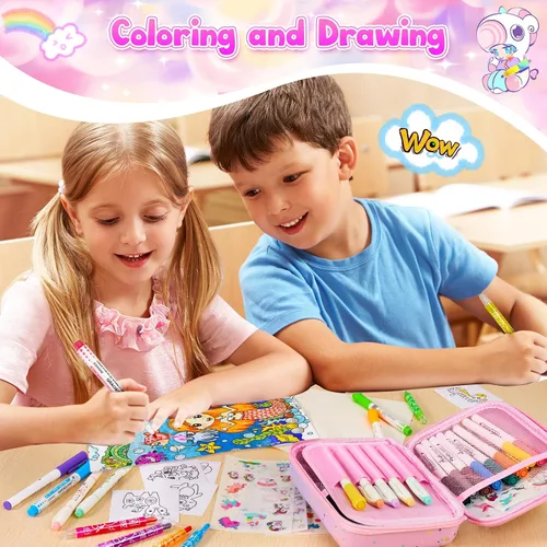Vista 7 de CGBOOM Juego de marcadores perfumados con bonito estuche para niños, 40 marcadores de pintura como suministros de arte y regalo de creatividad