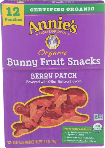 Vista 27 de Bocadillos Orgánicos Building Blocks de Annie's con Sabor a Fruta, Sabores de Frutas Variados, Sin Gluten, 10 Bolsas, 7 oz Formas de bloques