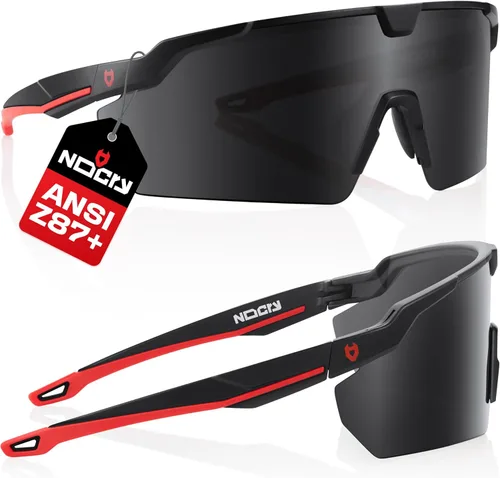 Vista 9 de NoCry Lentes de sol ANSI Z87 para hombres o mujeres con protección contra arañazos y 100% UV, lentes de seguridad teñidas con lentes de alto