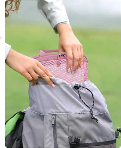 Vista 8 de ECOHUB Juego de 46 cubos de embalaje para viaje duraderos para maleta, juego de bolsas organizadoras con etiqueta personalizada, varios tamaños