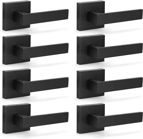 Vista 23 de KNOBWELL - Juego de cerradura con 1 picaporte resistente para puertas de una cara, ideal para puertas interiores reversibles, 0.93 libras