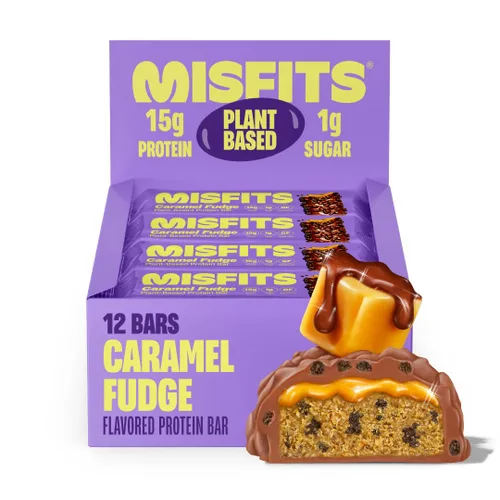 Vista 12 de Misfits Barras de proteína vegana – Pan de plátano Barras nutricionales – 0.49 oz de proteína, 0.04 oz de azúcar, a base de plantas, bajas