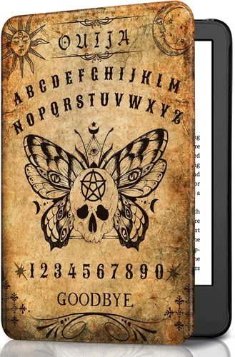 Vista 74 de Funda para Kindle básico de 6 pulgadas (11.ª generación), múltiples ángulos, piel sintética, delgada, con función de encendido y apagado automático