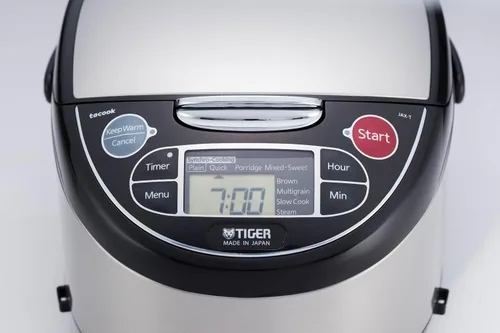 Vista 10 de TIGER JAX-T10U-K - Olla Arrocera y Calentador Micom de 5.5 Tazas (Sin Cocinar) con Tecnología de Bandeja de Cocción al Vapor de Alimentos Tacook