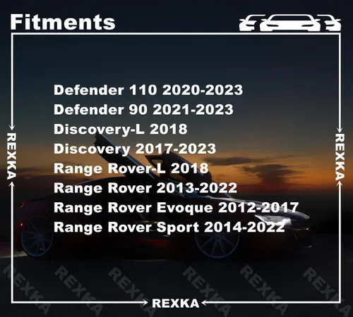 Vista 3 de Rexka Juego de 10 tornillos para placa de matrícula para Land Rover RYH500840 Defender 110, Defender 90, Discovery, Range Rover, Range Rover Evoque
