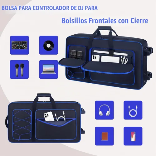 Vista 3 de Funda para controlador DJ con ruedas para DDJ FLX10/GRV6/REV7/REV5/1000/SC LIVE 4