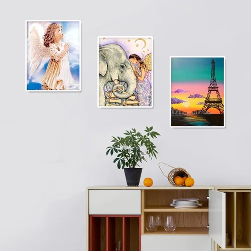Vista 6 de AiYuanzsh Paquete de 10 kits de pintura de diamante cuadrado 5D para adultos, kits de arte de diamantes cuadrados de taladro completo, paisaje
