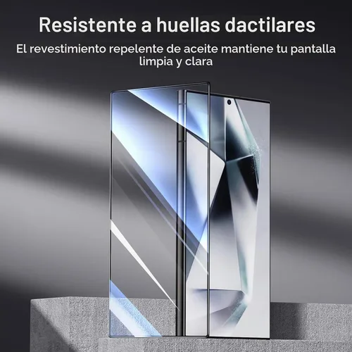 Vista 8 de ESR Paquete de 3 protectores de pantalla de privacidad para iPhone 14 Pro, protector de pantalla de privacidad de vidrio templado antiespía, bordes