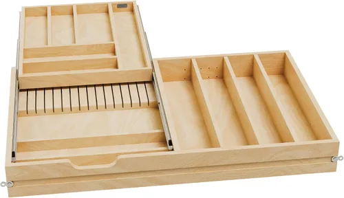 Vista 11 de REV-A-Shelf Sistema de cajones de repuesto de dos niveles con base de madera (sin toboganes)
