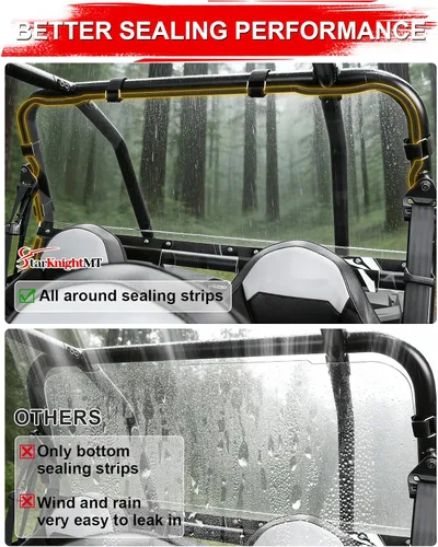 Vista 3 de StarknightMT 14-23 RZR XP - Parabrisas trasero resistente al agua