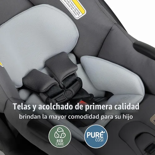 Vista 4 de Maxi-Cosi Mico Pro Asiento de automóvil infantil para bebé con base, silla ventilada, almohadilla suave para reposacabezas, pestillo de fácil