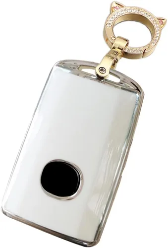 Vista 9 de SANRILY Funda de llave para llavero Mazda de protección completa, beige-a